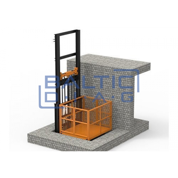 Two-column cargo elevator 2.4-6m