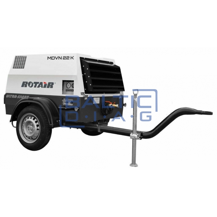 Mobile diesel air compressor Rotair MDVN 26 K