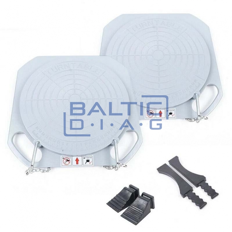 Set of swivel discs for wheel alignment 2 pcs.