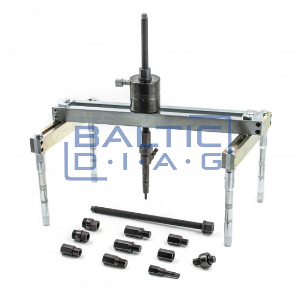 Universal nozzle extraction kit with hydraulic cylinder