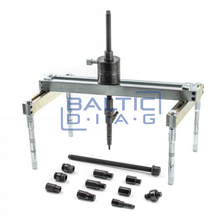 Universal nozzle extraction kit with hydraulic cylinder