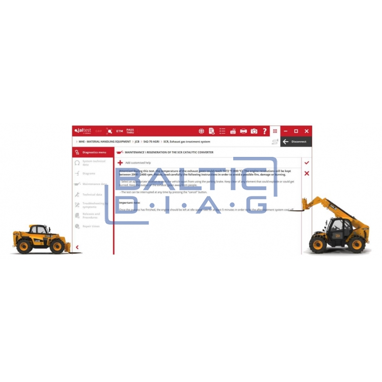 Universal lifting equipment diagnostic tool Jaltest MHE