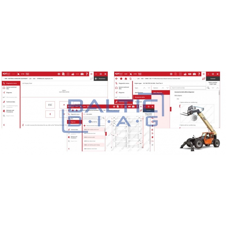Universal lifting equipment diagnostic tool Jaltest MHE
