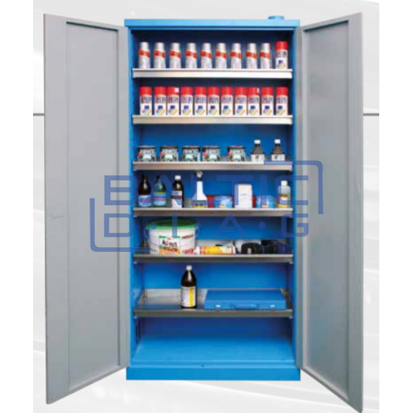 Workbench for chemicals with ventilation opening
