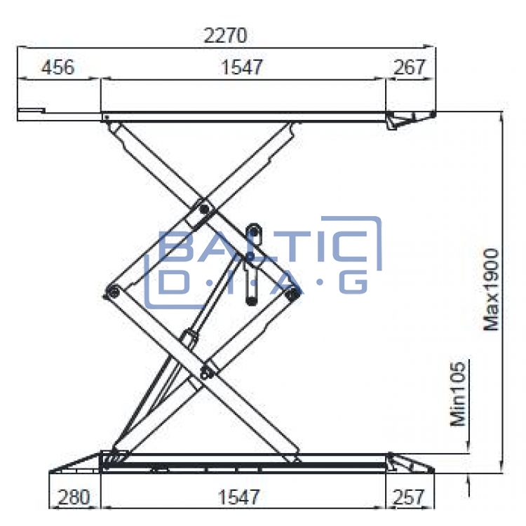 Dvigubas žirklinis keltuvas ATH-Frame Lift 35FZ 3500kg