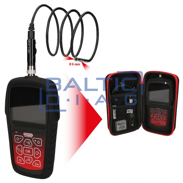 Набор HD-эндоскоп KS Tools Ø 6.0 мм 0 ° и 90 ° Передняя камера HD