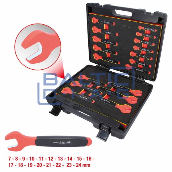 Veržliarakčiai su apsaugine izoliacija komplektas KS Tools, 18 vnt.