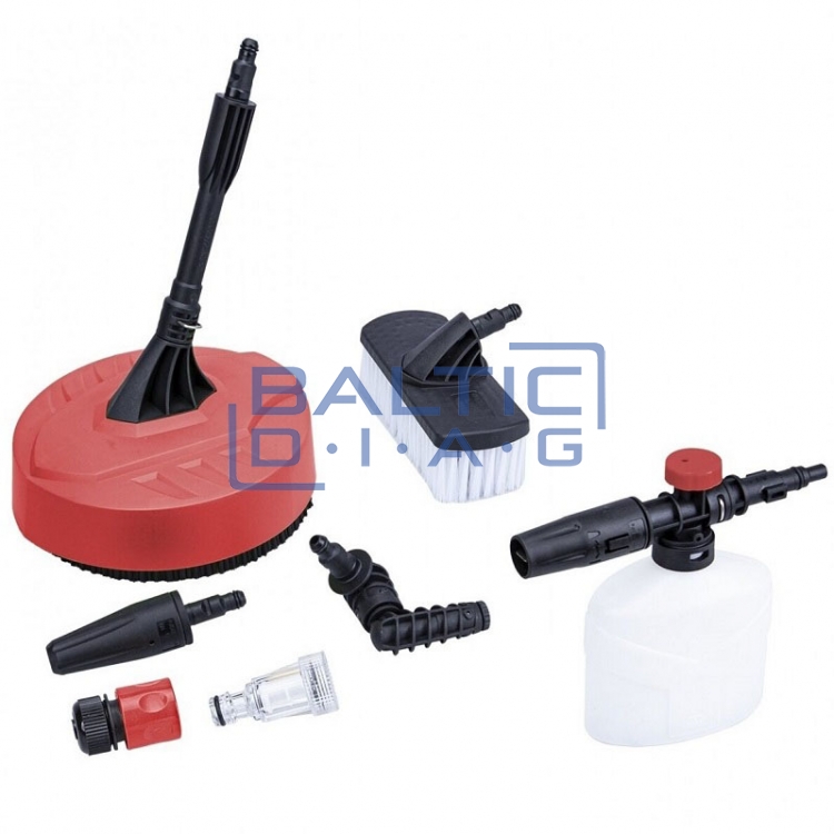 High-pressure washer with reel and accessories 2100W