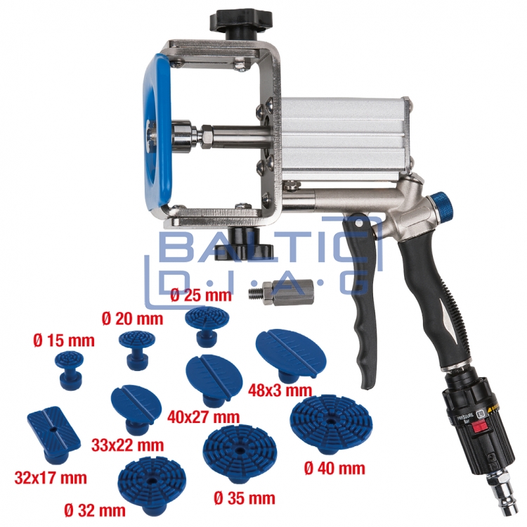 Pneumatinis KS Tools išmaniojo remonto įlenkimų tiesinimo rinkinys, 12 vnt