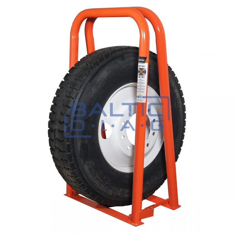 Wide portable tire inflation safety cage for truck and bus tires MIC-2WB