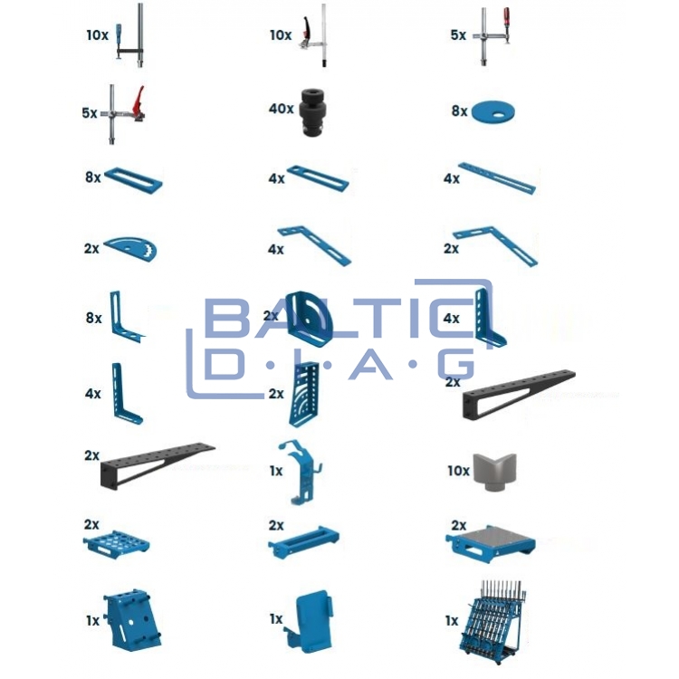 Welding table accessories set GPPH PRO 146pcs No.1