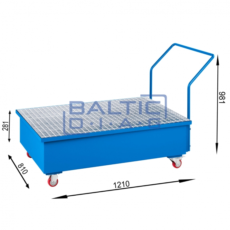 Mobile Liquid collection tray Marwis 1200X800 H400 Mobile