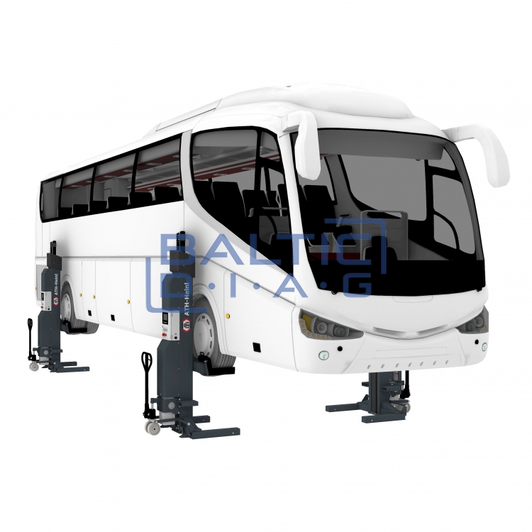 Elektrohidraulinė kėlimo sistema su akumuliatoriniu ir belaidžiu valdymu ATH RG5.5-4WB sunkiasvorėms transporto priemonėms ATH-Heinl