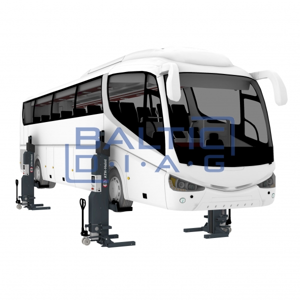 Electrohydraulic lifting system with battery-powered and wireless control ATH RG8.5-4WB for heavy-duty vehicles by ATH-Heinl