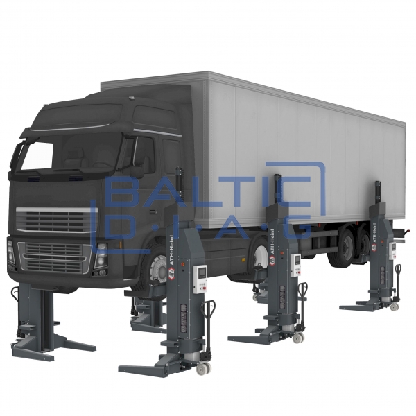Elektrohidraulinė kėlimo sistema su akumuliatoriniu ir belaidžiu valdymu ATH RG8.5-6WB sunkiasvorėms transporto priemonėms ATH-Heinl