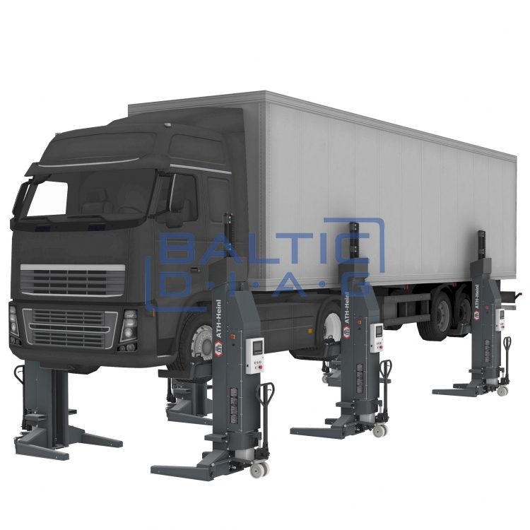 Elektrohidraulinė kėlimo sistema su akumuliatoriniu ir belaidžiu valdymu ATH RG8.5-6WB sunkiasvorėms transporto priemonėms ATH-Heinl