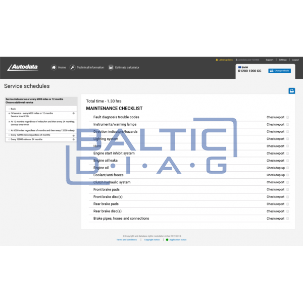 База данных технических данных автомобилей и фургонов Autodata на 1 пользователя