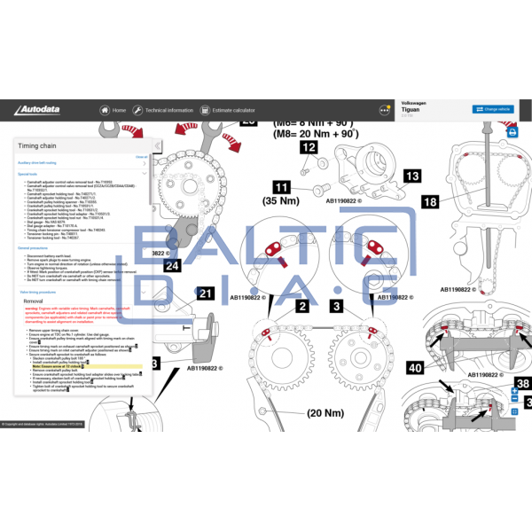 Autodata car and van technical information database for 5 users