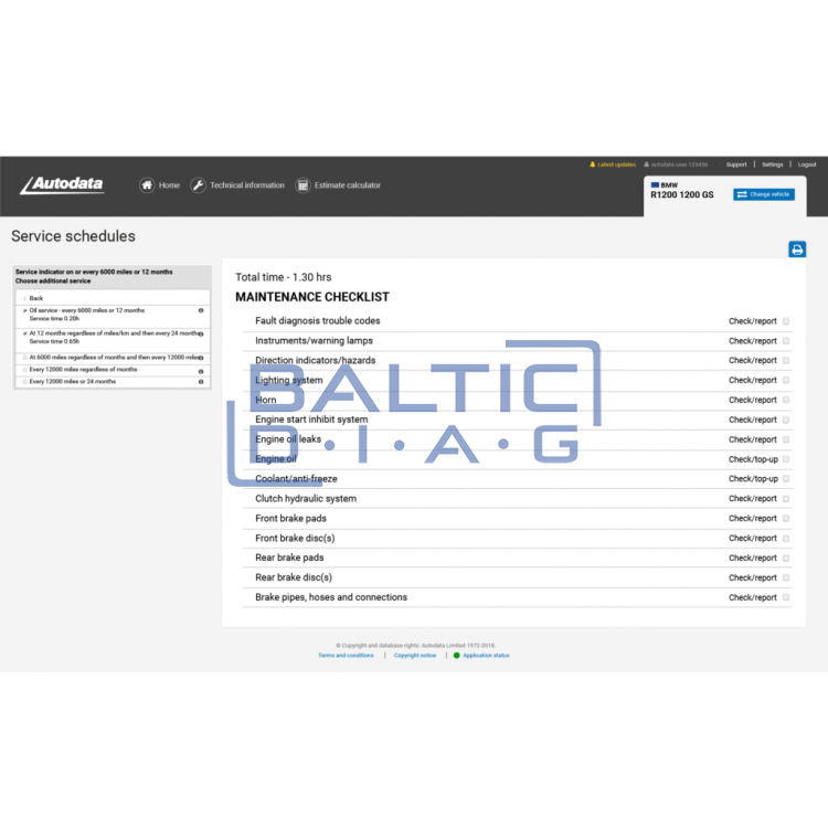 Autodata duomenų bazė motociklams 5 vartotojams