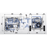 Mobilus benzininis generatorius Mosa GE 6900 6.5 kW