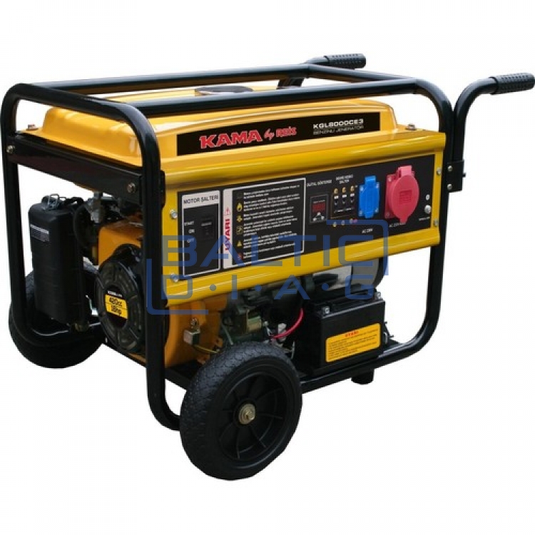 Mobilus benzininis generatorius KAMA KGL12000FE3 9.5 kW