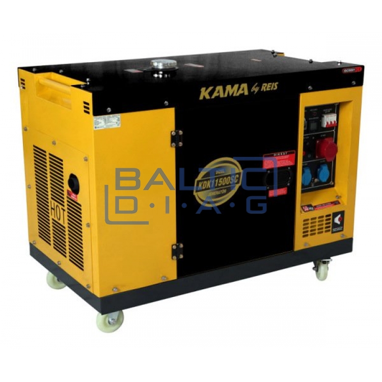 Mobile diesel generator KAMA by REIS KDK11500SC3, 8 kW