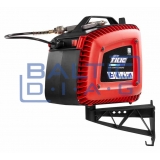 Wall-mounted air compressor with hose reel