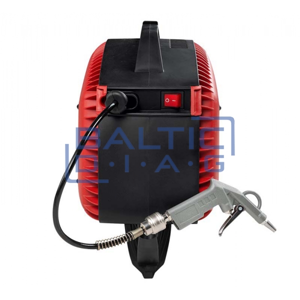 Wall-mounted air compressor with hose reel