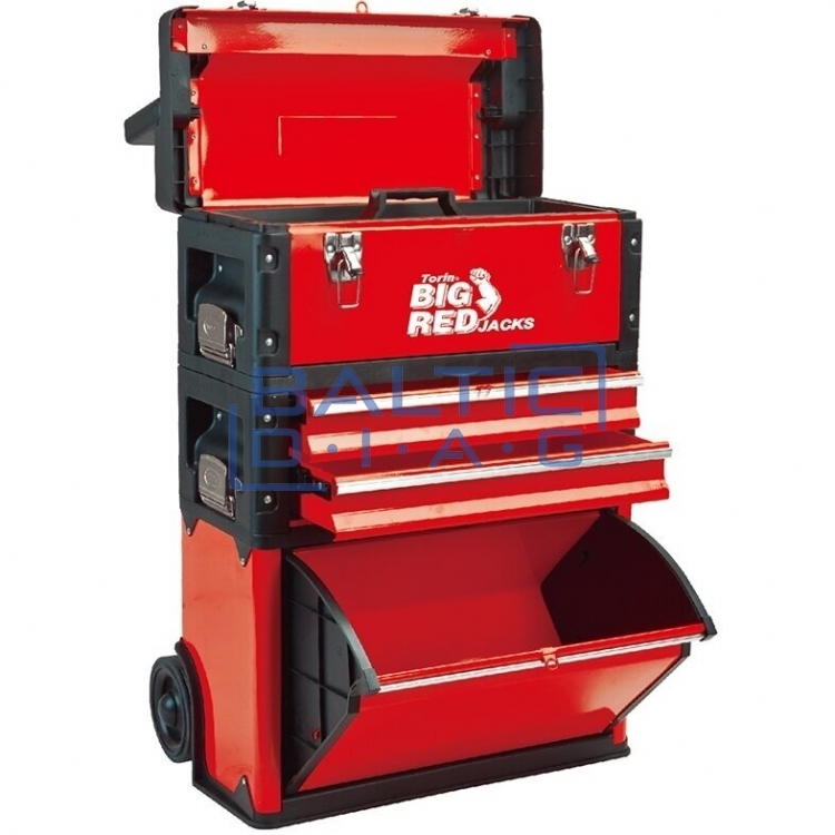 3-piece tool box with wheels