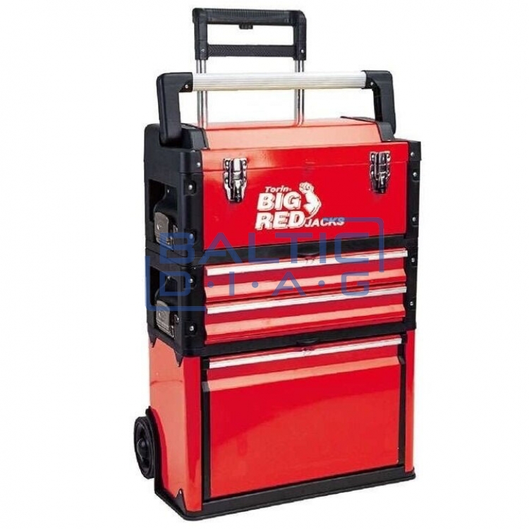 3-piece tool box with wheels