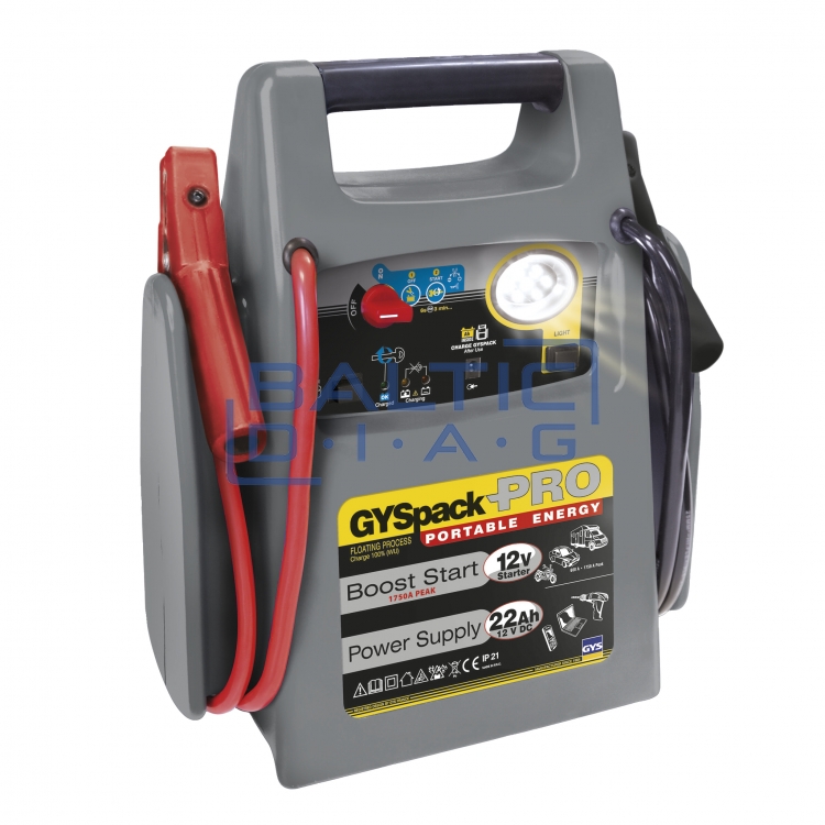 Akumuliatorių paleidiklis 12V GYSPACK PRO