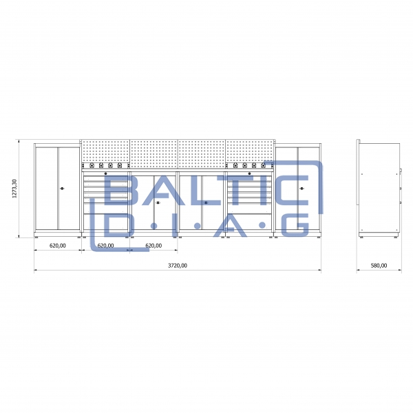 Modulinis darbastalio komplektas Valkenpower ser. H
