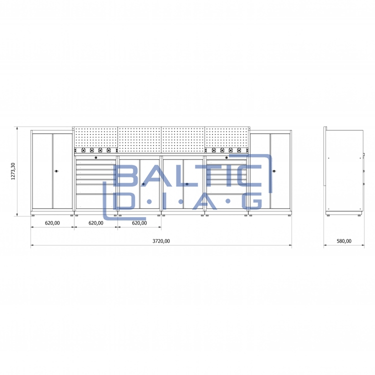 Modulinis darbastalio komplektas Valkenpower ser. H