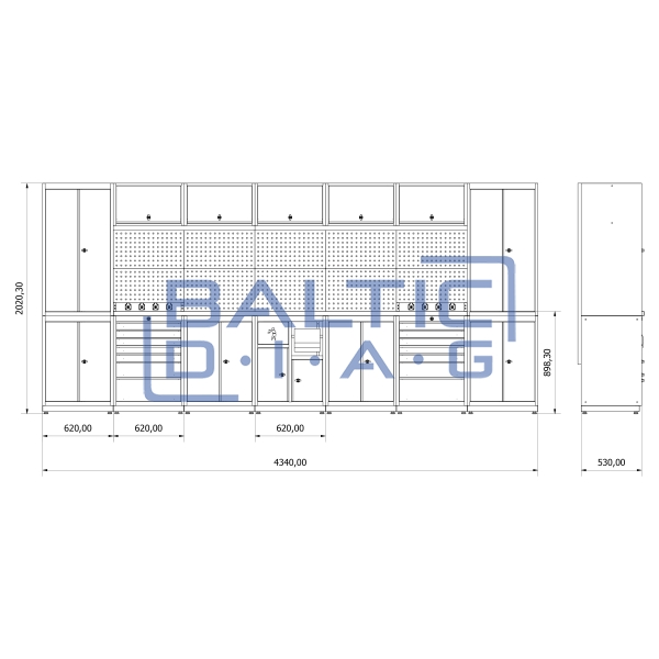 Modulinis darbastalio komplektas Valkenpower ser. I