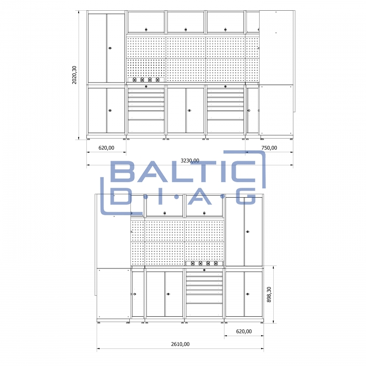 Modulinis darbastalio komplektas Valkenpower ser. J