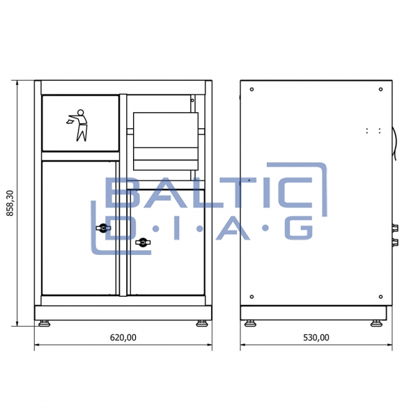 Tool cabinet with trash Valkenpower
