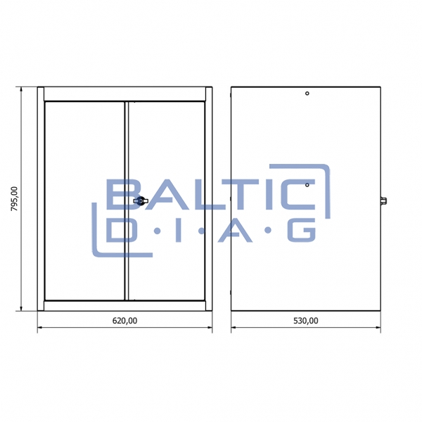 Low two-door wardrobe Valkenpower