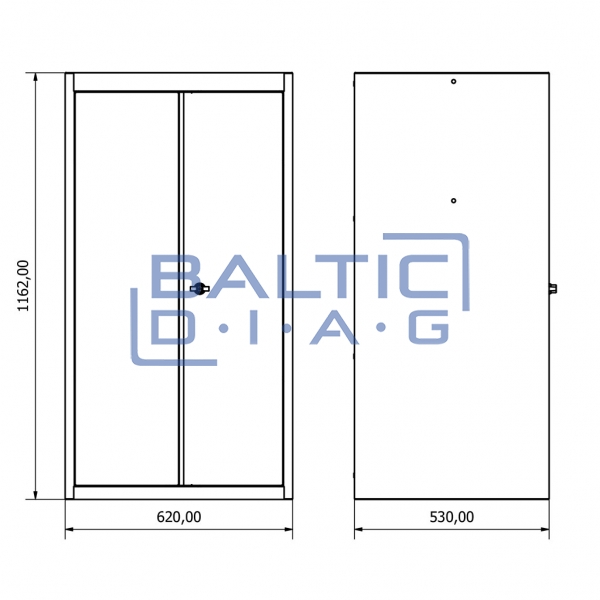 Hanging two-door wardrobe Valkenpower