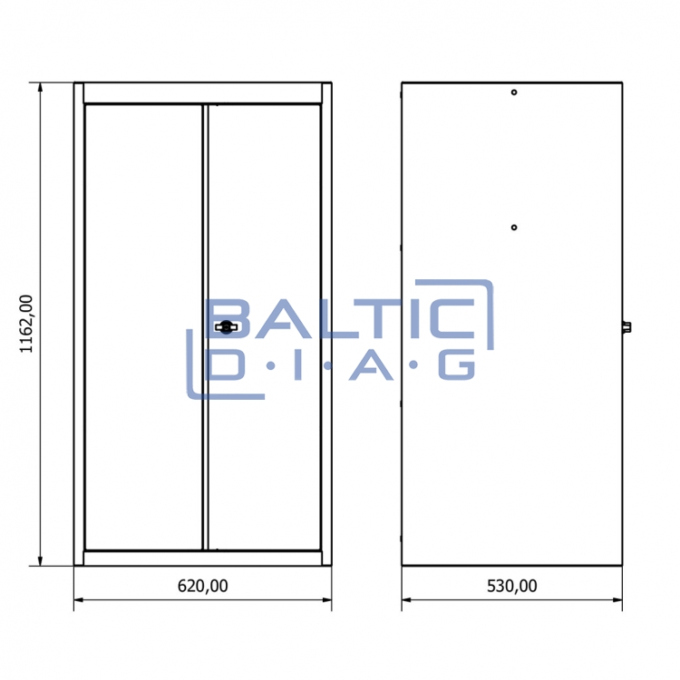 Hanging two-door wardrobe Valkenpower