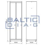 High workshop cabinet with two doors Valkenpower