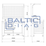 Workbench with perforated wall Valkenpower