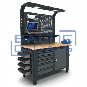 Верстак с перфорированной панелью Valkenpower
