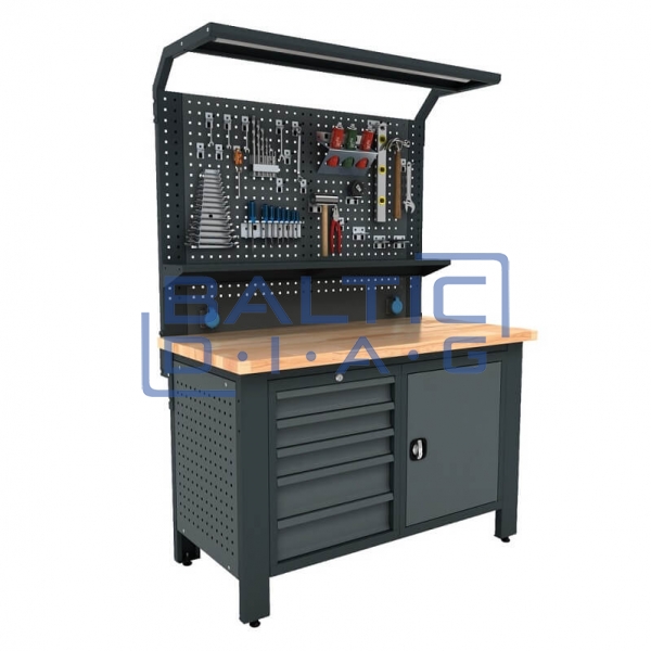 Workbench with Perforated Panel Valkenpower