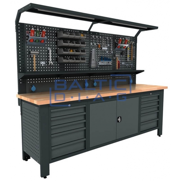 Workbench with perforated panel Valkenpower ver. 2