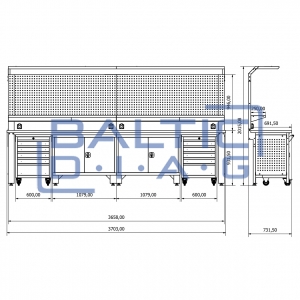 Верстак с перфорированной панелью Valkenpower ver. 3