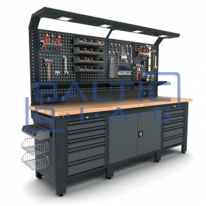 Workbench with fixed cabinets Bullram Valkenpower