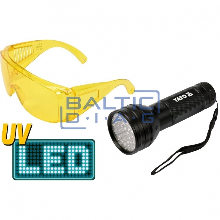 Spotlight LED51 + UV glasses for leak detection of the conditioning system