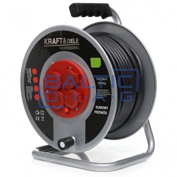 Extension cord with reel 30m 3g2.5mm