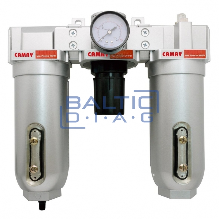 Oro srauto reguliatorius 1" su filtru ir tepaline