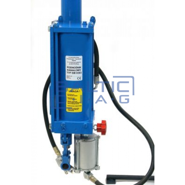 Pit pneumo-hydraulic hoist 16 tons straight